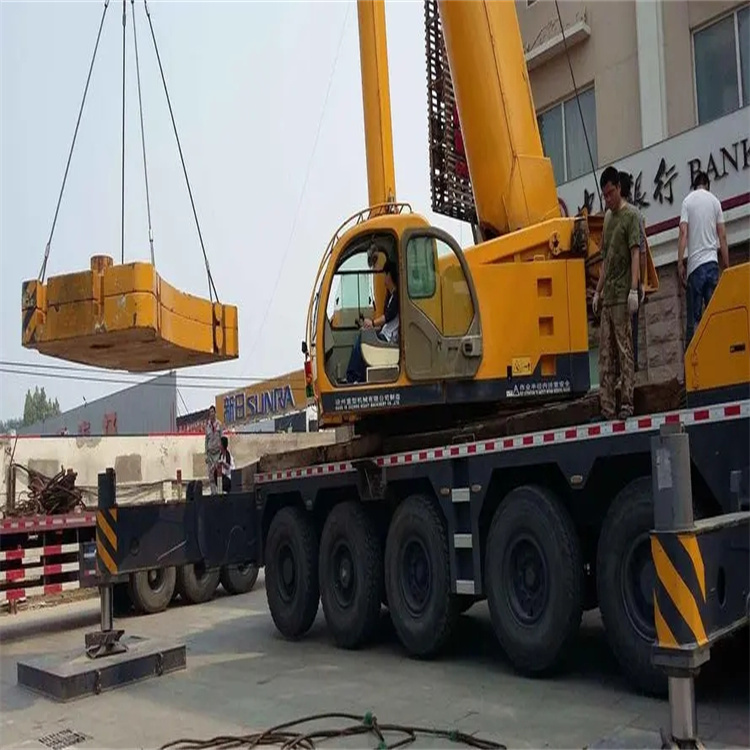 汝阳当地吊车出租|机器吊装|75吨|工厂搬迁服务